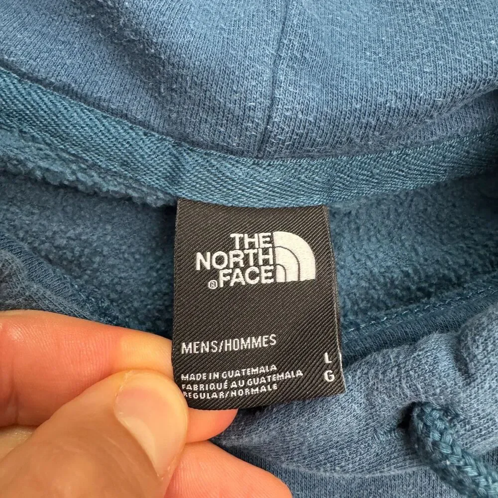 The North Face Aztec Pullover Hoodie Graphic Sweatshirt Mens Large Blue Casual